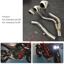 Silenciador de escapamento para motocicleta, conector modificado para modelo yamaha embutido mt09, mt 09 fz 09 (não para marcador) 2024 - compre barato