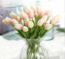 13 шт./лот искусственный цветок высокого качества на ощупь полиуретановый Тюльпан для рабочего стола свадебное украшение для дома Подарочные Цветы 2024 - купить недорого