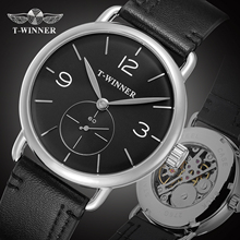 Fashion Winner Top Brand Luxury Minimalist Casual Mechanical Clock Men Black Mesh Steel Ultra Thin Design Wrist Watch Relogio 2024 - buy cheap