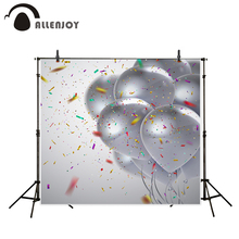 Allenjoy тематический фон для фотосъемки воздушные шары наклейка лента дети великолепный день рождения праздник фон для фотосъемки 2024 - купить недорого