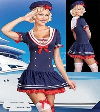 FREE SHIPPING Sexy Navy Sailor Costume Female Navy Suit Costume Sailor Women Army Cheering Uniforms Wholesale With Hat 2024 - buy cheap