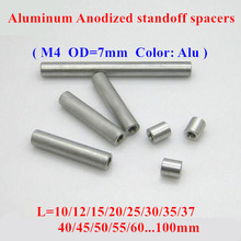 Varillas de aluminio M4, espaciador de tornillos redondos de aleación de aluminio para piezas de control remoto D = 7mm, 10 Uds., M4 x 10/12/15/20/25/30/35. 50mm 2024 - compra barato