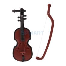 1/12 Dolls House Miniature Plastic Violin Musical Instrument Model Figures Display Decor Figures Toy Dolls Accessory Kids Gift 2024 - buy cheap