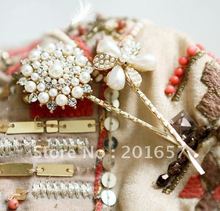 Flores de moda al por mayor y al por menor con clips de perlas accesorios surtidos para el cabello diseño surtido 12 unids/lote 2024 - compra barato