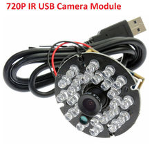 Mini câmera para vigilância residencial, 720p, cmos, ov9712 mimagem, 30fps, 12mm, com placa led infravermelho, cctv, usb 2024 - compre barato