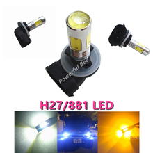 2 x Double modes H27/881 LED fog lights bulb 15W keep lighting and flashing DRL fog lamp for Yuet Verna Sonata eight 2024 - buy cheap