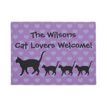 Funny Cat Lover's Lavender  Custom Doormat Home Decoration Entry Non-slip Door Mat Rubber Washable Floor 2024 - buy cheap