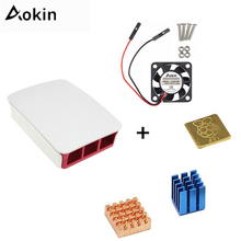 Aokin For Raspberry Pi 3 Case With Fan Official ABS Raspberry Pi 2 Case Cooling Fan Heat Sink For Raspberry Pi 2/3 2024 - buy cheap