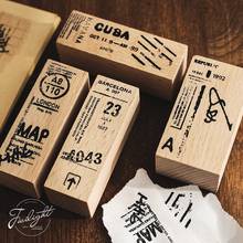 1 pcs Old ticket series vintage wooden rubber stamp Kids DIY Handmade Scrapbook Photo Album, students Stamp Arts, Crafts gifts 2024 - buy cheap