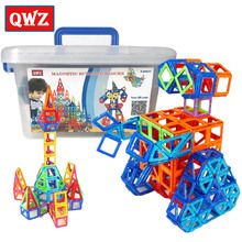 Магнитный мини-конструктор QWZ, 110 шт., модель и конструктор, пластиковые магнитные блоки, обучающие игрушки для детей, подарок 2024 - купить недорого