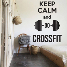 Wall Decals Bedroom Quotes Keep Calm And Do Crossfit Motivation Workout Gym Vinyl Wall Sticker Fitness Sport Bodybuilding S209 2024 - buy cheap