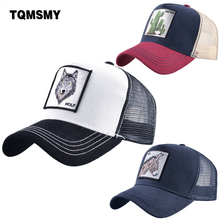 Conjuntos de 3 peças de boné de snapback, chapéus de malha respirável para mulheres, boné de beisebol bordado de animal, boné de algodão masculino, hip hop 2024 - compre barato