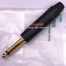 Gold plating10pcs for NEUTRIK NP2X/NP2X-B PLUG Mono Professional 2 Pole 6.35 mm 6.5mm Stereo Jack Plug Neutrik 6.35mm jack Black 2024 - buy cheap