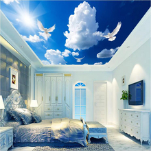 YOUMAN-papel tapiz con foto personalizada, Mural estéreo 3D, nubes de paloma blanca, papel de pared para sala de estar, Fondo de TV, decoración del hogar 2024 - compra barato