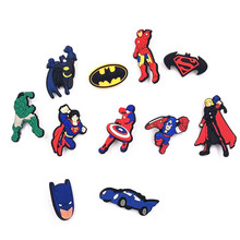 1Pcs Cute Cartoon Avengers Batman PVC Icon Brooch Pins Badge Anime Heroes Pins Button Badge Backpack Clothes Hat Decor 2024 - buy cheap