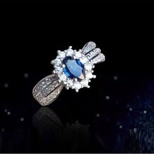 KJJEAXCMY Boutique Jewelry 925 Sterling Silver Inlaid Natural Sapphire Female Ring Support Inspection 2024 - buy cheap