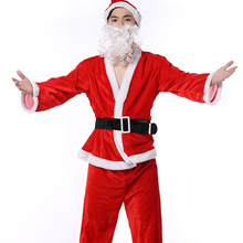 Arrival Plus Size Adult Costume Santa Claus cosplay Suit Christmas Costumes For Men Coat Pants Beard Belt Hat Set Christmas Set 2024 - buy cheap