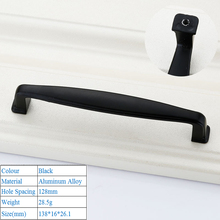 American Fashion Matte Black Aluminum Cabinet Closet Handle Solid Thick Desk Drawer Shoe Door Handle 2024 - buy cheap