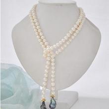 22mm black keshi baroque white round freshwater pearl necklace 45inch 2024 - buy cheap