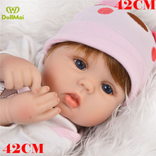 Bebe toy reborn baby dolls 18"42cm vinyl newborn girl silicone doll alive real soft cute boneca reborn menina 2024 - buy cheap