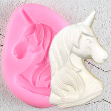 3D Unicorn Silicone Molds Cupcake Topper Fondant Mold DIY Party Cake Decorating Tools Polymer Clay Soap Candy Chocolate Moulds 2024 - buy cheap