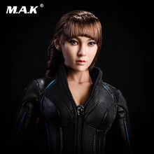 In stock 1/6 Suntan Asian Female Head Carved Model W Single Braid Fit 12" Action Figure Body Accessory 2024 - buy cheap