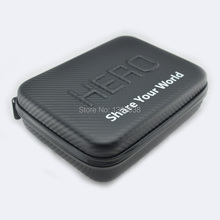 New Carbon Fiber Waterproof Shockproof Gopro Case Portable Bag 9 inch EVA Go pro Tool Bag Box For Gopro HD Hero 3+/3/2/1 2024 - buy cheap