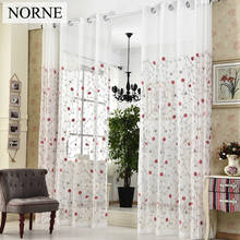 NORNE Home Textile Modern Tulle Window treatments Curtain Living Room Bedroom Kitchen Embroidered Blinds Drapes Curtains Fabric 2024 - buy cheap