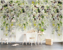 Beibehang-papel tapiz personalizado de cualquier tamaño, pintura al óleo de flores, sala de estar mural para, Fondo de dormitorio, papel tapiz 3d 2024 - compra barato