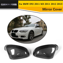 3 Serise Carbon Fiber Add on rear mirror covers caps for BMW E92 LCI M Sport 2010 2011 E92 M3 2011 2012 2013 2024 - buy cheap