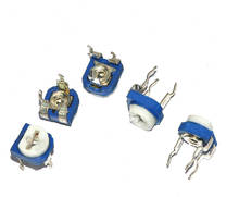 Free shipping 100pcs/lot Blue white Adjustable resistor 105 1M Horizontal Potentiometer 2024 - buy cheap