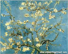 Reproducción de pintura al óleo sobre lienzo de lino, árbol de almendra floreciente de vincent van gogh, Envío Gratis por DHL, 100% hecho a mano 2024 - compra barato