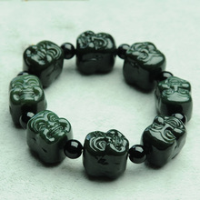 KYSZDL Genuine Natural Hetian yu stone bracelet men Buddha head bracelet for security and peace jewelry gift 2024 - buy cheap