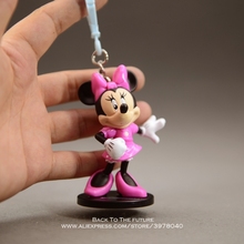 Disney boneco do mickey mouse e minnie 8cm, mini boneco de 8cm, decoração de anime, estatueta de brinquedo para presente de crianças e meninas 2024 - compre barato