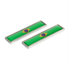 2 pçs/lote Brasil Bandeira do Metal Etiqueta Do Carro Decorar Etiqueta Do Emblema Do Emblema Para Carros ABC poderes bandeira Nacional 2024 - compre barato
