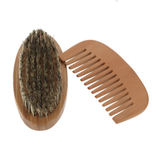 Beard Brush & Comb Kit Boar Bristles Men's Shaving Brush Sandalwood Beard Comb Male Mustache Facial Cleaning Shave Brush Set 2024 - buy cheap