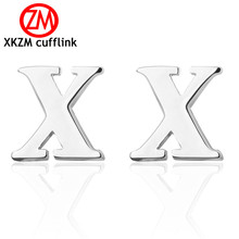 New Style Letter X Cufflinks for Men's Wedding Cufflinks Simple Shirt Cufflinks Male French high Cuff Links Suits Accessories 2024 - buy cheap