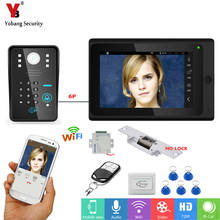 YobangSecurity Video Intercom 7 Inch Monitor Wifi Wireless Video Door Phone Doorbell +Electronic Door Lock+Power Supply+Switch 2024 - buy cheap