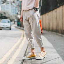 Summer Spring Linen Men Pants Fashion Loose Harem Pant Mens Jogger Male Casual Straight Brief Solid Pant Trousers M-2XL A5440 2024 - купить недорого