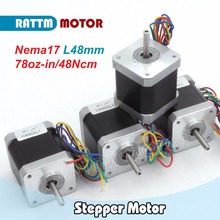 4pcs Nema17 78 Oz-in /48mm CNC stepper motor stepping motor/1.8A CNC 3D Makebot Printer/ Printing 17HS8401 from RATTM MOTOR 2024 - buy cheap