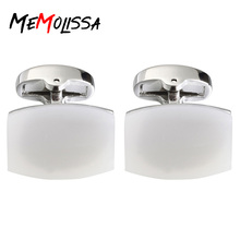 MeMolissa-gemelos de camisa de fiesta de boda para hombre, accesorio de marca, botón, joyería abotoaduras de alta calidad, color blanco 2024 - compra barato