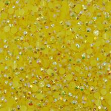 Лидер продаж 10000 шт. SS12 3 мм лимонно-желтое желе AB полимерные кристаллы с плоским основанием Стразы для дизайна ногтей Блестки Камни 2024 - купить недорого