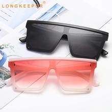 Retro Oversized Sunglasses Women Classic Brand Square Flat Top   Glasses Men Gradient Color Eyeware Gafas de sol 2024 - buy cheap