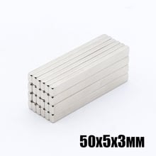 20pcs 50x5x3 mm Bulk Strong Neodymium Rectangle Block Magnets 50mm x 5mm x 3mm N35 Rare Earth NdFeB Rectangular Cuboid Magnet 2024 - buy cheap