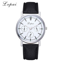 Men's Quartz Belt Watches Casual Quartz Leather Band Watch Analog Wrist Watch 2024 - buy cheap