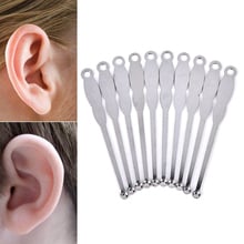 Durable 10 Pcs Stainless Steel Earpick Ear Pick handle Health Ear Cleaner Cleaning Earwax Remover Curette Care Tools New 2024 - buy cheap