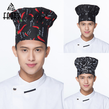 High Quality Top Restaurant Chef Kitchen Workwear Hats Chili Forks Ice Cream Prints Hotel Waiter Hats Cooking BBQ Mushroom Caps 2024 - buy cheap