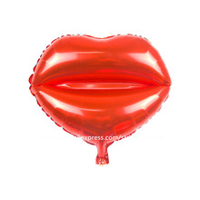 25 unids/lote de globos de aluminio con forma de labios, decoración de fiesta de boda, Día de San Valentín, 2 colores 2024 - compra barato