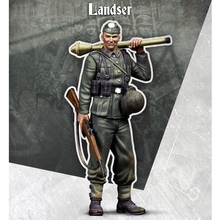 1/35 LANDSER, полимерная модель Soldier GK, Военный стиль, WW2, разобранный и Неокрашенный набор 2024 - купить недорого