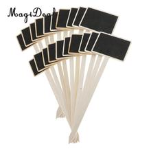 20pcs Mini Wooden Blackboard Message Chalkboard with Stick Plant Markers Price Tags 2024 - buy cheap